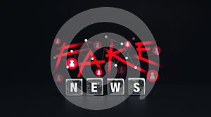 Fake news, misinformation banner concept.