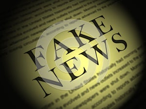 Fake News Newspaper Depicts Media Hoax And Misinformation - 3d Illustration