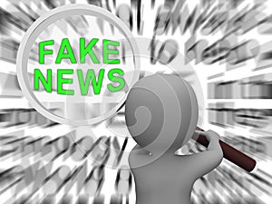 Fake News Newspaper Means Media Hoax And Misinformation - 3d Illustration