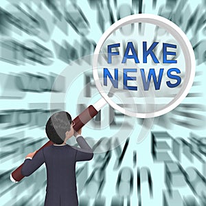 Fake News Newspaper Means Media Hoax And Misinformation - 3d Illustration