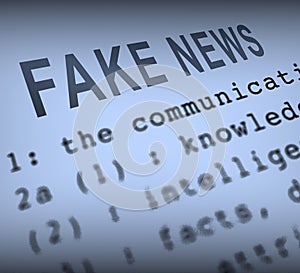 Fake News Newspaper Means Media Hoax And Misinformation - 3d Illustration