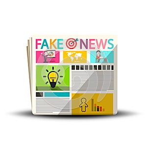 Fake News Newspapers. Newspaper Magazine Design