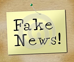 Fake News Note Means Misinformation 3d Illustration