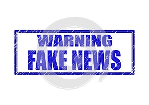 Fake News rubber stamp, Warning