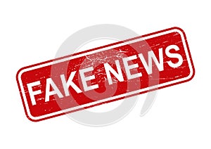 Fake News rubber stamp, Warning