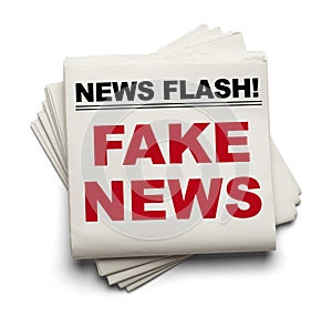 Fake News Stack of Papers