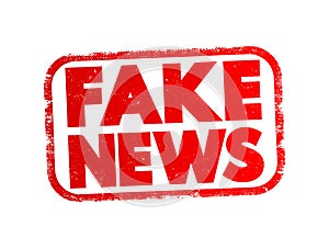 Fake News text stamp, concept background