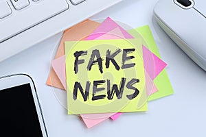 Fake news truth lie media internet online office desk