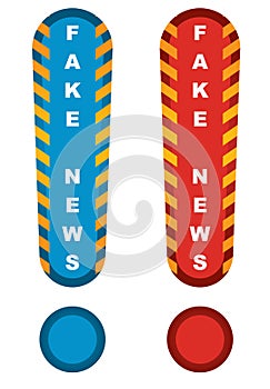Fake news warning sign