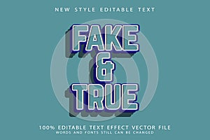 Fake and True Text Effect 3D Emboss Editable Effect Vintage Style