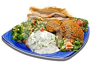 Falafel and tabbouleh