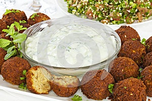 Falafel with Tzatziki and Tabbouleh photo