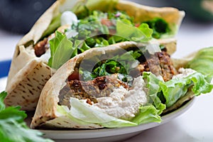 Falafel, vegetarian and vegan food from the middle east