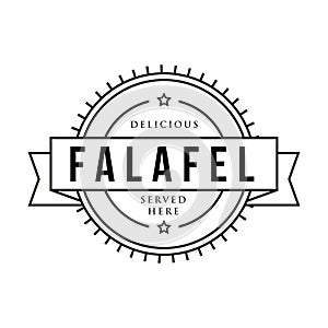 Falafel vintage sign stamp photo