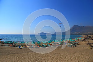 Falasarna beach of Crete island