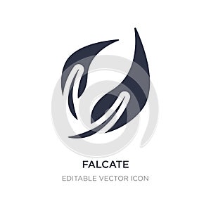 falcate icon on white background. Simple element illustration from Nature concept