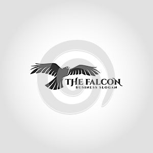 The Falcon is a bird logo with flying falcon concept