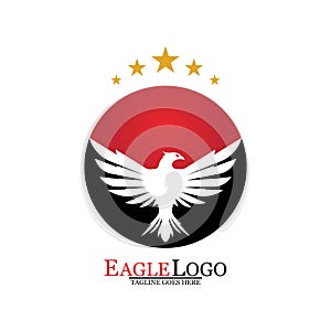 Falcon Eagle Bird Logo Template Vector Icon