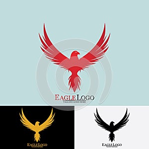 Falcon Eagle Bird Logo Template Vector Icon