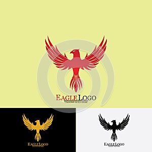 Falcon Eagle Bird Logo Template Vector Icon