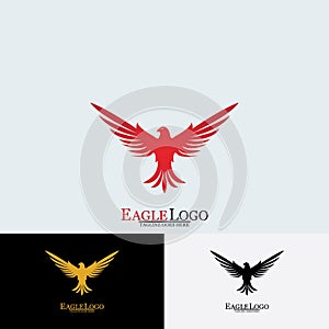 Falcon Eagle Bird Logo Template Vector Icon