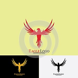 Falcon Eagle Bird Logo Template Vector Icon