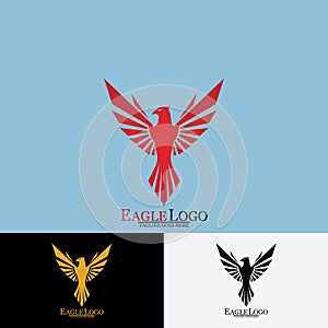 Falcon Eagle Bird Logo Template Vector Icon