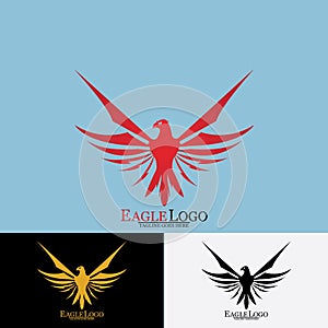 Falcon Eagle Bird Logo Template Vector Icon