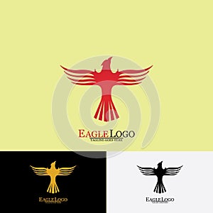 Falcon Eagle Bird Logo Template Vector Icon