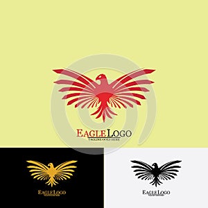 Falcon Eagle Bird Logo Template Vector Icon