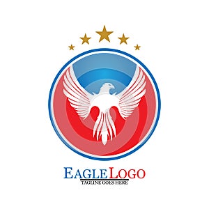 Falcon Eagle Bird Logo Template Vector Icon