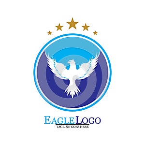 Falcon Eagle Bird Logo Template Vector Icon