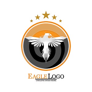 Falcon Eagle Bird Logo Template Vector Icon