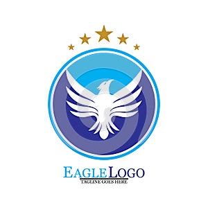 Falcon Eagle Bird Logo Template Vector Icon