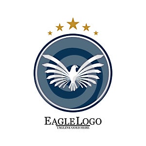 Falcon Eagle Bird Logo Template Vector Icon