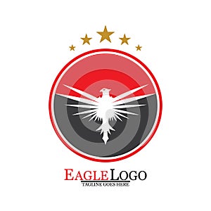 Falcon Eagle Bird Logo Template Vector Icon