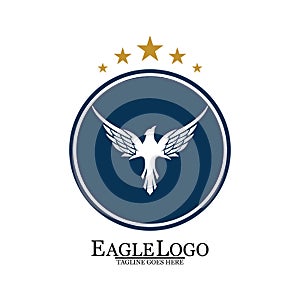 Falcon Eagle Bird Logo Template Vector Icon