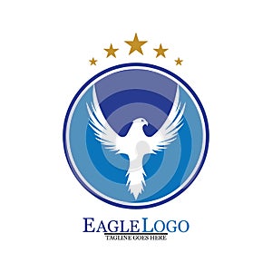 Falcon Eagle Bird Logo Template Vector Icon