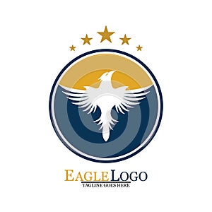 Falcon Eagle Bird Logo Template Vector Icon