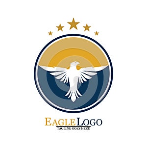 Falcon Eagle Bird Logo Template Vector Icon