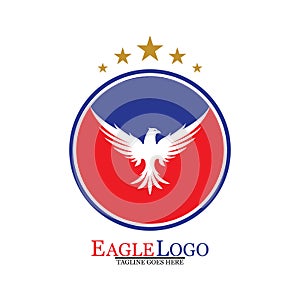 Falcon Eagle Bird Logo Template Vector Icon