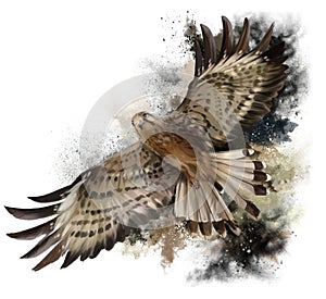 Falcon in flight photo