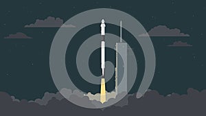 Falcon 9 rocket with Dragon 2 crew capsule