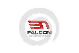 Falcon Logo abstract design vector. Eagle Hawk bir