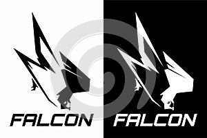 falcon logo brand design vector