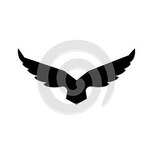 Falcon soaring rising Wings Logo design vector template.Luxury corporate heraldic flying Eagle Phoenix Hawk bird