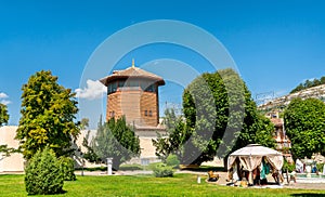 The Falcon Tower at Hansaray in Bakhchysarai, Crimea