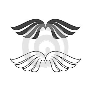 Falcon wing  Logo Template vector