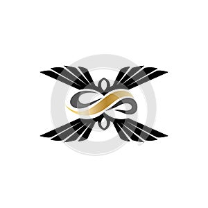 Falcon Wings Logo Template vector icon logo design app