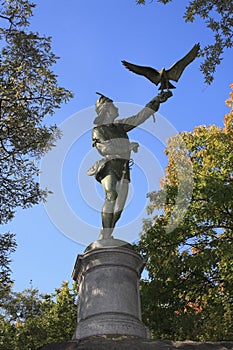 The Falconer statue